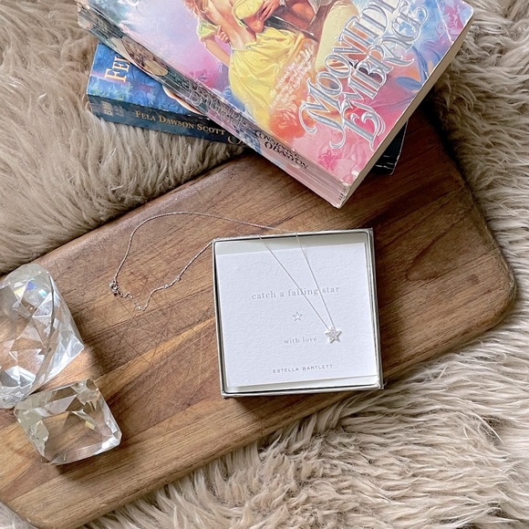 Estella Bartlett 14kt White Gold Diamond Star Pave 16in Necklace Pendant - Picture 5 of 10